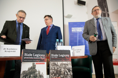 Dyskusja wokół publikacji Wojciecha Muszyńskiego „Białe Legiony przeciwko bolszewikom. Polskie formacje w Rosji 1918–1920” – Warszawa, 22 stycznia 2020. Fot. Sławek Kasper (IPN)
