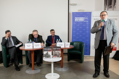 Dyskusja wokół publikacji Wojciecha Muszyńskiego „Białe Legiony przeciwko bolszewikom. Polskie formacje w Rosji 1918–1920” – Warszawa, 22 stycznia 2020. Fot. Sławek Kasper (IPN)