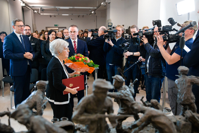 Wernisaż „Obraz Treblinki w oczach Samuela Willenberga” – Warszawa, 28 stycznia 2020. Fot. Sławek Kasper (IPN)