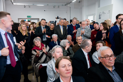 Wernisaż „Obraz Treblinki w oczach Samuela Willenberga” – Warszawa, 28 stycznia 2020. Fot. Sławek Kasper (IPN)