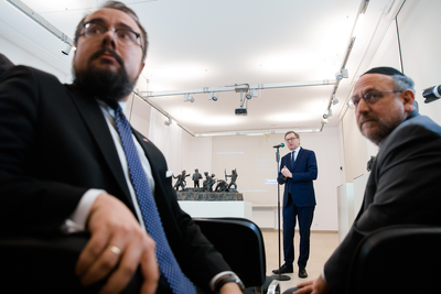 Wernisaż „Obraz Treblinki w oczach Samuela Willenberga” – Warszawa, 28 stycznia 2020. Fot. Sławek Kasper (IPN)