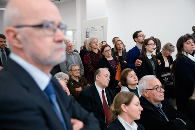 Wernisaż „Obraz Treblinki w oczach Samuela Willenberga” – Warszawa, 28 stycznia 2020. Fot. Sławek Kasper (IPN)