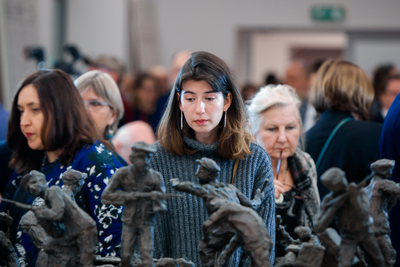 Wernisaż „Obraz Treblinki w oczach Samuela Willenberga” – Warszawa, 28 stycznia 2020. Fot. Sławek Kasper (IPN)