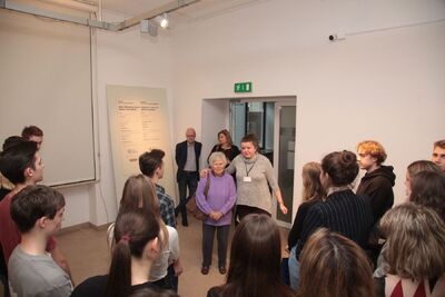 Warsztaty z Adą Krystyną Willenberg wokół wystawy „Obraz Treblinki w rzeźbach Samuela Willenberga” – Warszawa, 28 stycznia 2020. Fot. Piotr Życieński (IPN)