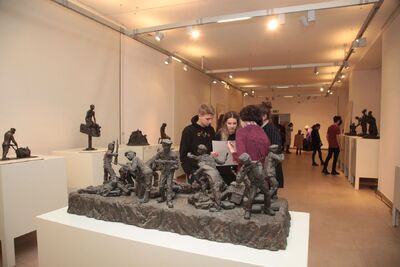 Warsztaty z Adą Krystyną Willenberg wokół wystawy „Obraz Treblinki w rzeźbach Samuela Willenberga” – Warszawa, 28 stycznia 2020. Fot. Piotr Życieński (IPN)