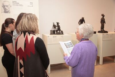 Warsztaty z Adą Krystyną Willenberg wokół wystawy „Obraz Treblinki w rzeźbach Samuela Willenberga” – Warszawa, 28 stycznia 2020. Fot. Piotr Życieński (IPN)