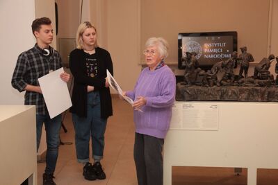 Warsztaty z Adą Krystyną Willenberg wokół wystawy „Obraz Treblinki w rzeźbach Samuela Willenberga” – Warszawa, 28 stycznia 2020. Fot. Piotr Życieński (IPN)