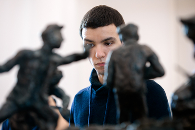 Otwarcie wystawy rzeźb „Obraz Treblinki w oczach Samuela Willenberga” – 28 stycznia 2020. Fot. Sławek Kasper (IPN)