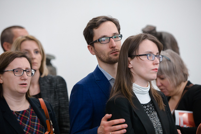 Otwarcie wystawy rzeźb „Obraz Treblinki w oczach Samuela Willenberga” – 28 stycznia 2020. Fot. Sławek Kasper (IPN)