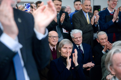 Otwarcie wystawy rzeźb „Obraz Treblinki w oczach Samuela Willenberga” – 28 stycznia 2020. Fot. Sławek Kasper (IPN)