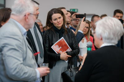 Otwarcie wystawy rzeźb „Obraz Treblinki w oczach Samuela Willenberga” – 28 stycznia 2020. Fot. Sławek Kasper (IPN)