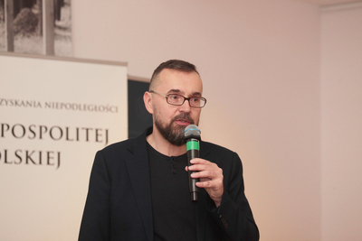 Spotkanie poprowadził dr hab. Jerzy Kirszak z Instytutu Pamięci Narodowej. Fot. Piotr Życieński (IPN)