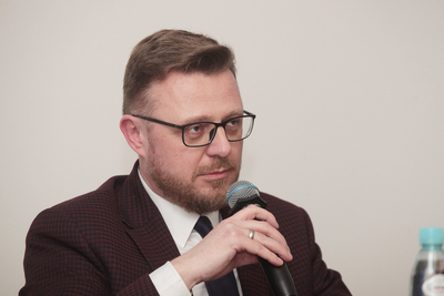 Dr Daniel Koreś – autor opracowania naukowego wspomnień płk. Józefa Szostaka „Filipa” – Warszawa, 29 stycznia 2020. Fot. Piotr Życieński (IPN)