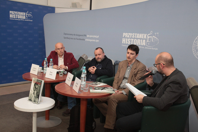 Dyskusja o książce Filipa Gańczaka i Piotra Litki „Profesor Jan Sehn 1909–1965. Prawnik, sędzia śledczy, łowca nazistów” – Warszawa, 3 lutego 2020. Fot. Piotr Życieński (IPN)