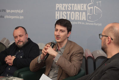 Dyskusja o książce Filipa Gańczaka i Piotra Litki „Profesor Jan Sehn 1909–1965. Prawnik, sędzia śledczy, łowca nazistów” – Warszawa, 3 lutego 2020. Fot. Piotr Życieński (IPN)