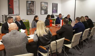 Delegacja z Albanii z wizytą w siedzibie IPN – 5 lutego 2020. Fot. Anna Boguniecka (IPN)