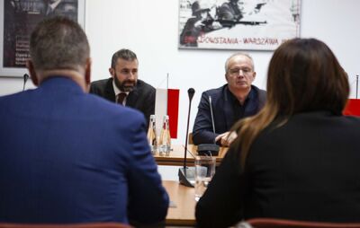 Delegacja z Albanii z wizytą w siedzibie IPN – 5 lutego 2020. Fot. Anna Boguniecka (IPN)