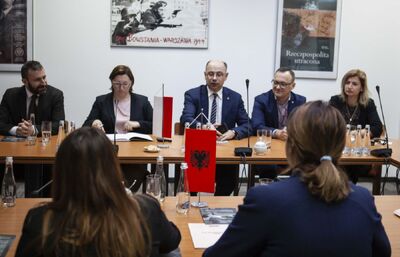 Delegacja z Albanii z wizytą w siedzibie IPN – 5 lutego 2020. Fot. Anna Boguniecka (IPN)