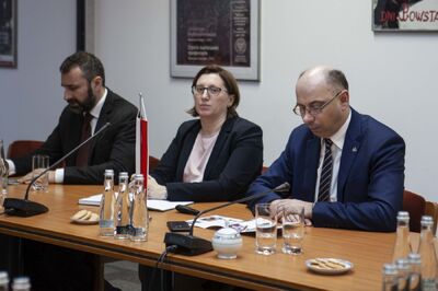 Delegacja z Albanii z wizytą w siedzibie IPN – 5 lutego 2020. Fot. Anna Boguniecka (IPN)