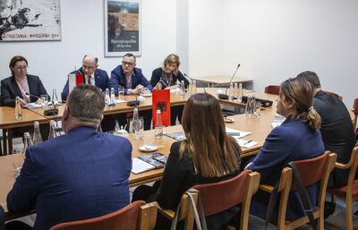 Delegacja z Albanii z wizytą w siedzibie IPN – 5 lutego 2020. Fot. Anna Boguniecka (IPN)