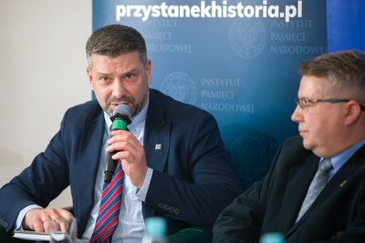 Dr hab. Filip Musiał, dyrektor Oddziału IPN w Krakowie. Spotkanie poświęcone obchodom Narodowego Dnia Pamięci Żołnierzy Wyklętych – Warszawa, 20 lutego 2020. Fot. S. Kasper (IPN)
