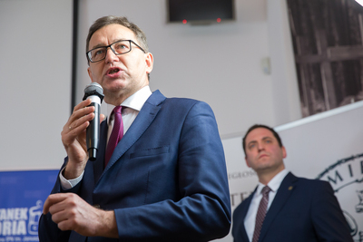 Dr Jarosław Szarek, prezes Instytutu Pamięci Narodowej. Spotkanie poświęcone obchodom Narodowego Dnia Pamięci Żołnierzy Wyklętych – Warszawa, 20 lutego 2020. Fot. S. Kasper (IPN)