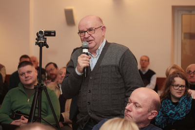 Dyskusja „Czy wywiad cywilny PRL został przejęty przez amerykańskie służby specjalne?” – Warszawa, 21 lutego 2020. Fot. Piotr Życieński (IPN)