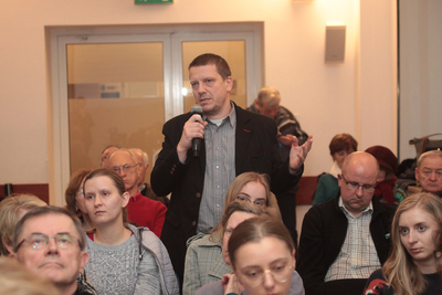 Wykład Piotra Majewskiego o Janie Zachwatowiczu i konserwatorach zabytków – Warszawa, 25 lutego 2020. Fot. Piotr Życieński