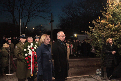 Uroczystości w hołdzie ofiarom represji komunistycznych przetrzymywanym i torturowanym w Willi Jasny Dom – Warszawa, 27 lutego 2020. Fot. Piotr Życieński (IPN)