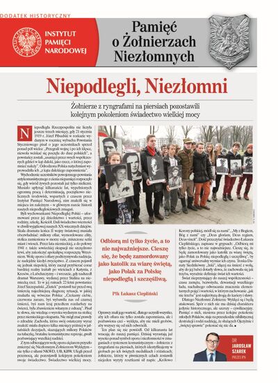 Pamięć o Żołnierzach Niezłomnych – dodatek historyczny do „Naszego Dziennika”, 29 lutego–1 marca 2020