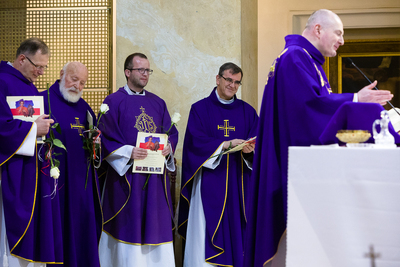 Uroczystość dziękczynienia za dzieło Matki Matyldy Getter i Sióstr Franciszkanek Rodziny Maryi, ratujących Żydów podczas II wojny światowej – Warszawa, 29 lutego 2019. Fot. Sławek Kasper (IPN)