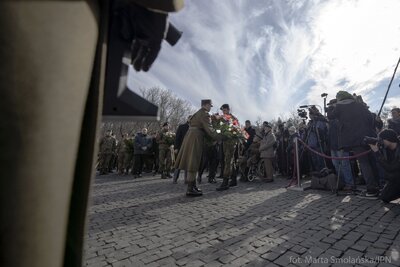 Uroczystości na powązkowskiej „Łączce” – Warszawa, 1 marca 2020. Fot. Marta Smolańska (IPN)