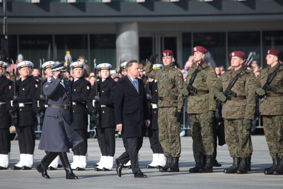Uroczystości na pl. Piłsudskiego w Warszawie – 1 marca 2020. Fot. Piotr Życieński (IPN)