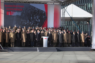 Uroczystości na pl. Piłsudskiego w Warszawie – 1 marca 2020. Fot. Piotr Życieński (IPN)