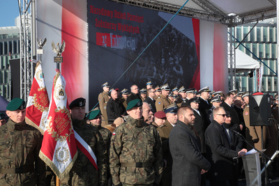 Uroczystości na pl. Piłsudskiego w Warszawie – 1 marca 2020. Fot. Piotr Życieński (IPN)