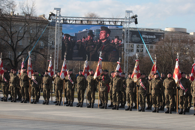 Uroczystości na pl. Piłsudskiego w Warszawie – 1 marca 2020. Fot. Piotr Życieński (IPN)