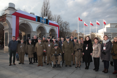 Uroczystości na pl. Piłsudskiego w Warszawie – 1 marca 2020. Fot. Piotr Życieński (IPN)