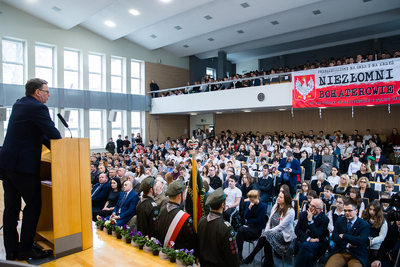 Uroczystość odsłonięcia i poświęcenia tablicy upamiętniającej Harcerską Organizację Podziemną „ISKRA” – Olsztyn, 2 marca 2020. Fot. Sławek Kasper (IPN)