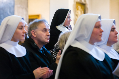 Uroczystość dziękczynienia za dzieło Matki Matyldy Getter i Sióstr Franciszkanek Rodziny Maryi, ratujących Żydów podczas II wojny światowej – Warszawa, 29 lutego 2019. Fot. Sławek Kasper (IPN)