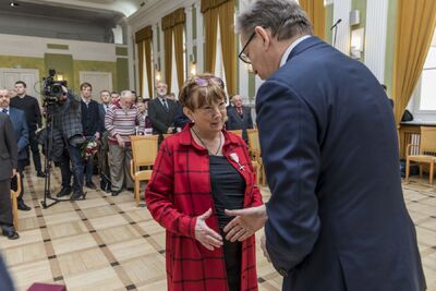Uroczystość wręczenia Krzyży Wolności i Solidarności zasłużonym działaczom opozycji antykomunistycznej – Warszawa, 4 marca 2020. Fot. Katarzyna Adamów (IPN)