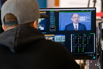 Konferencja prasowa online z udziałem zastępcy prezesa IPN dr. Mateusza Szpytmy z okazji Narodowego Dnia Pamięci Polaków ratujących Żydów pod okupacją niemiecką – 23 marca 2020. Fot. Sławek Kasper (IPN)