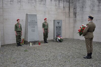 Memoriał Gusen. Upamiętnienia więźniów polskich i francuskich. (fot. Maciej Foks)