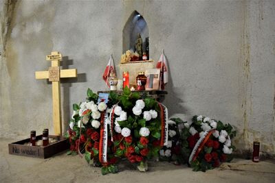 Upamiętnienie w sztolni Bergkristall. (fot. Maciej Foks)