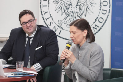 Dyskusja o biografii kardynała Wyszyńskiego w rocznicę śmierci Prymasa – 28 maja 2020. Fot. Piotr Życieński (IPN)