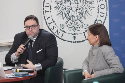 Dyskusja o biografii kardynała Wyszyńskiego w rocznicę śmierci Prymasa – 28 maja 2020. Fot. Piotr Życieński (IPN)