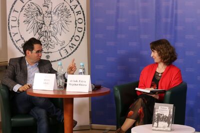 Dyskusja online wokół książki „Policja granatowa w Generalnym Gubernatorstwie w latach 1939–1945” – Warszawa, 9 czerwca 2020. Fot. Aleksandra Wierzchowska (IPN)