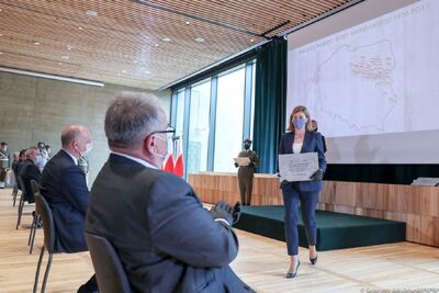 Uroczystość wręczenia tablic upamiętniających stulecie Bitwy Warszawskiej – 10 czerwca 2020 (fot. Grzegorz Jakubowski/KPRP)