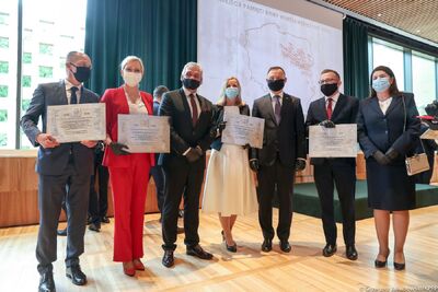 Uroczystość wręczenia tablic upamiętniających stulecie Bitwy Warszawskiej – 10 czerwca 2020 (fot. Grzegorz Jakubowski/KPRP)