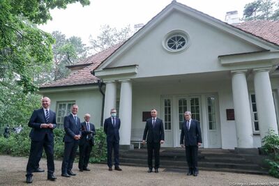 Uroczystość wręczenia tablic upamiętniających stulecie Bitwy Warszawskiej – 10 czerwca 2020 (fot. Grzegorz Jakubowski/KPRP)