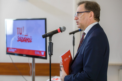 Dr Jarosław Szarek, prezes Instytutu Pamięci Narodowej na konferencji prasowej 25 czerwca 2020. Fot. Sławek Kasper (IPN)